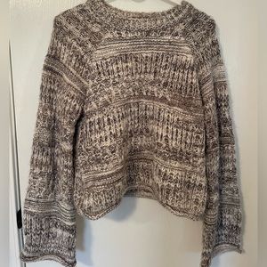 Grey cable knit sweater